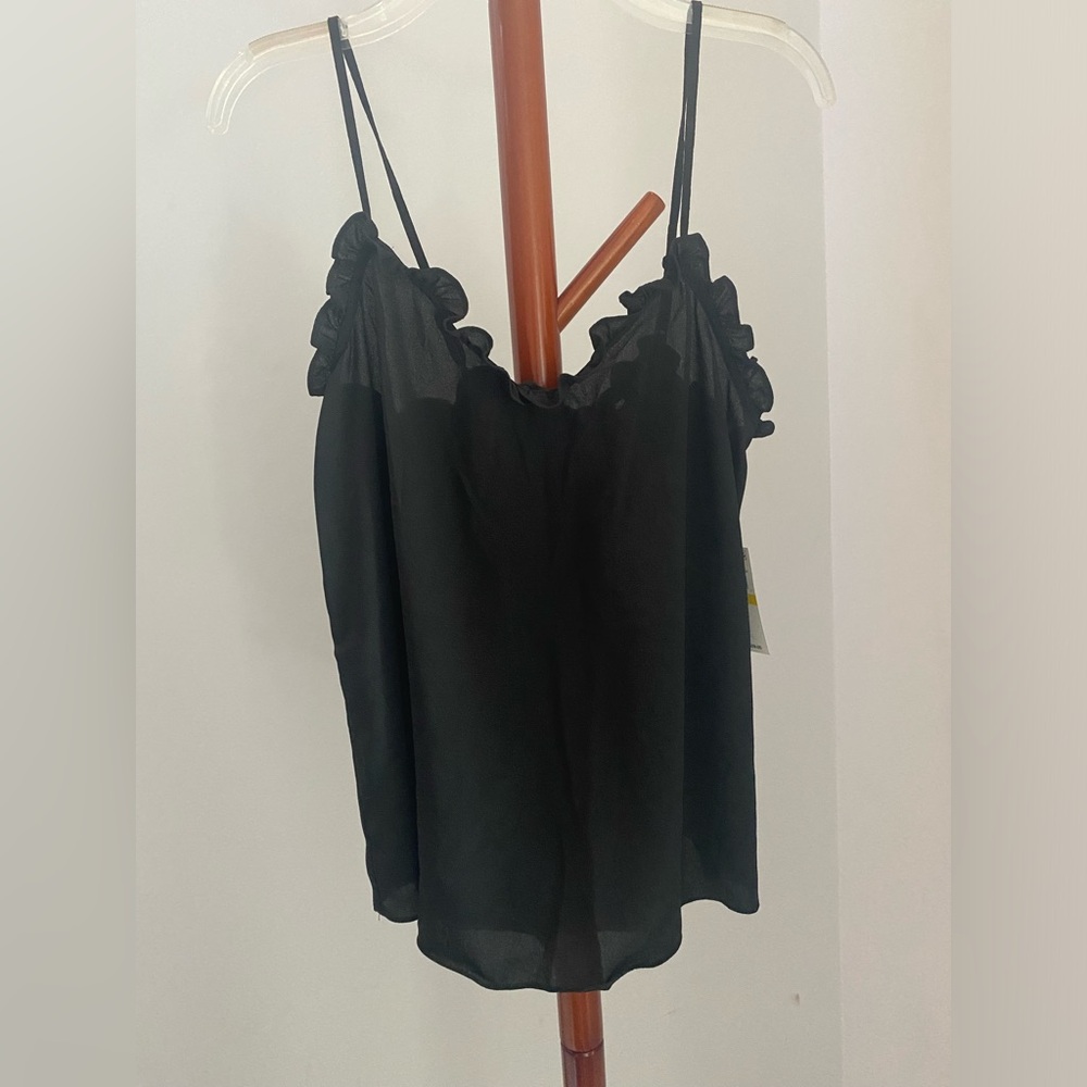 1. State Black Ruffled Black Tank Top